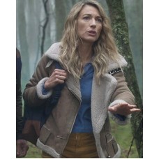 La Brea Eve Harris Eve’s Beige Suede Sherpa Jacket